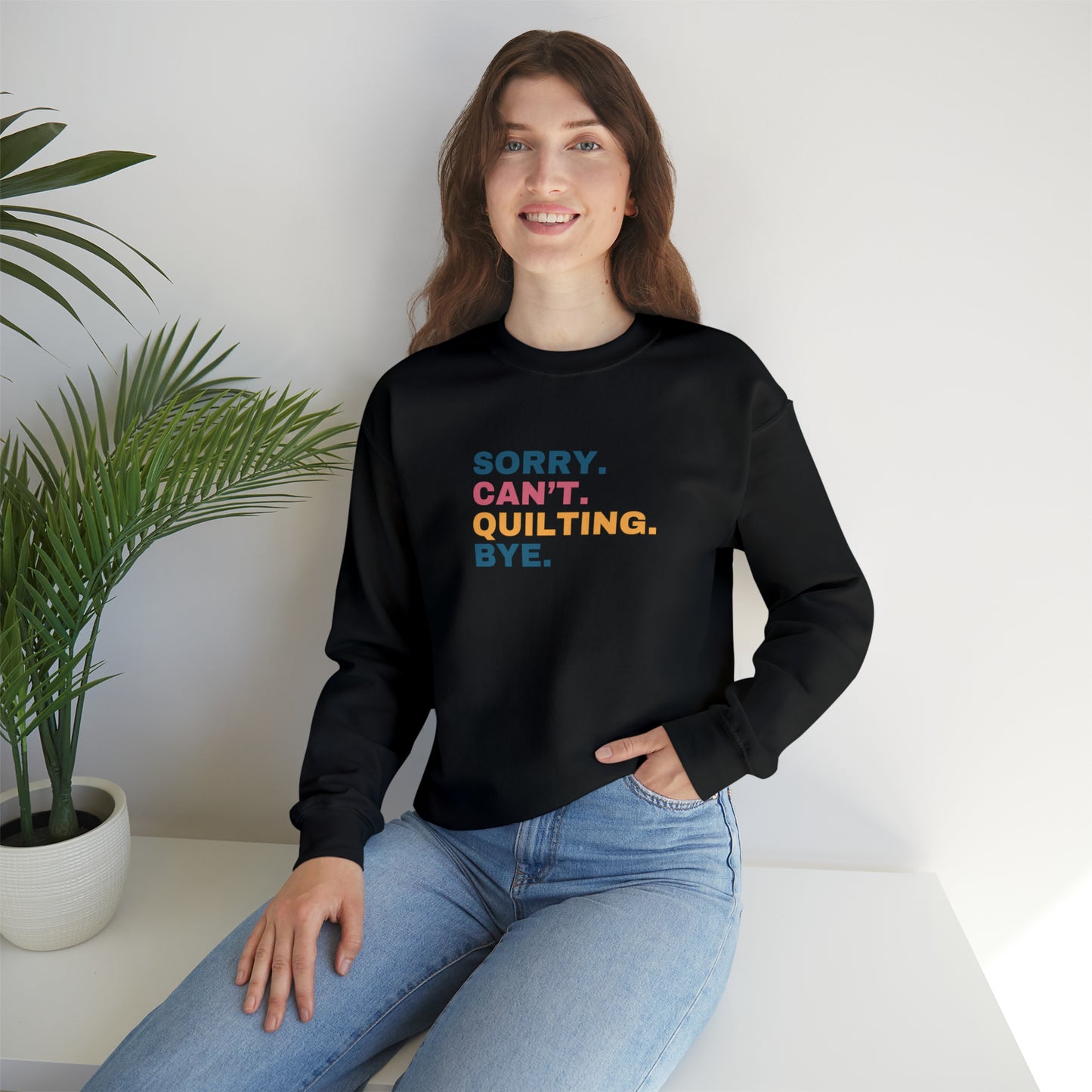 Sweatshirt: Quilting Crewneck Sweatshirt