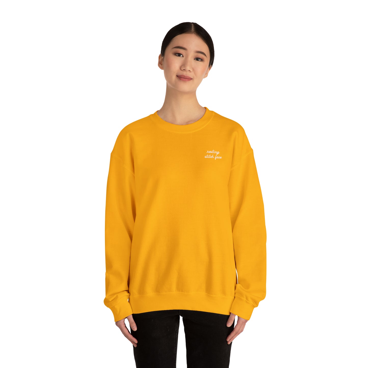 Sweatshirt: Resting Stitch Face Unisex Crewneck Sweatshirt