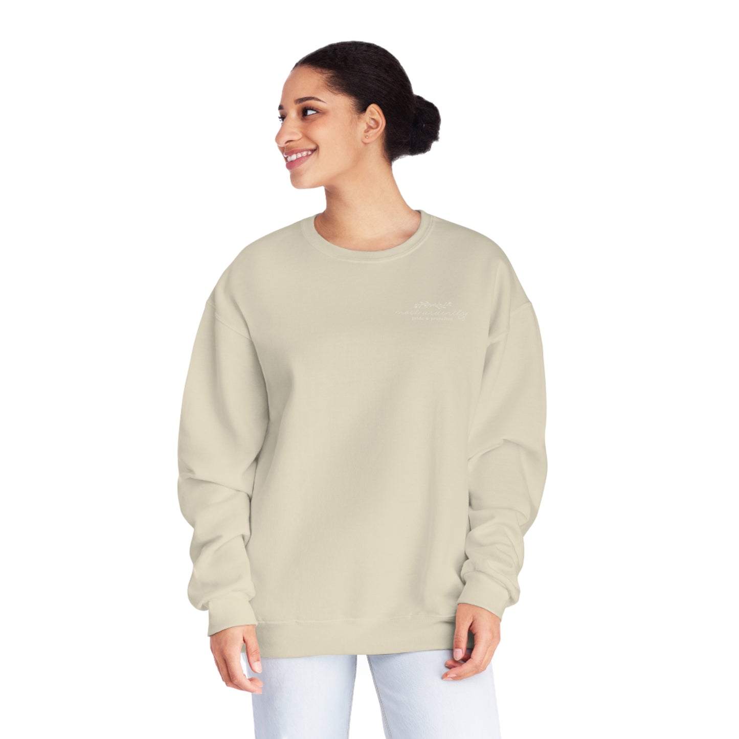 Sweatshirt: Jane Austen "most ardently" Crewneck Sweatshirt