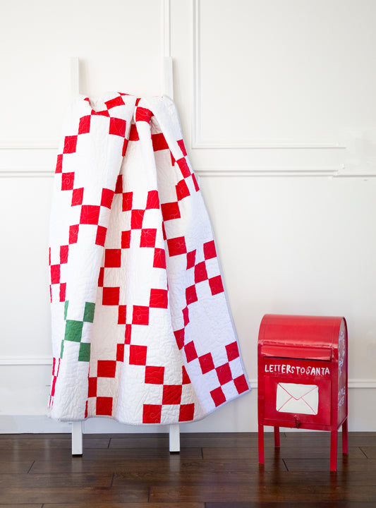 PATTERN (PDF): Holiday Irish Chain Quilt Pattern (Immediate Download)