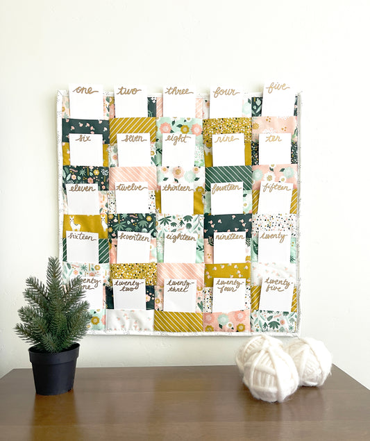 PATTERN (PDF): Simple Quilted Advent Calendar (Immediate Download)