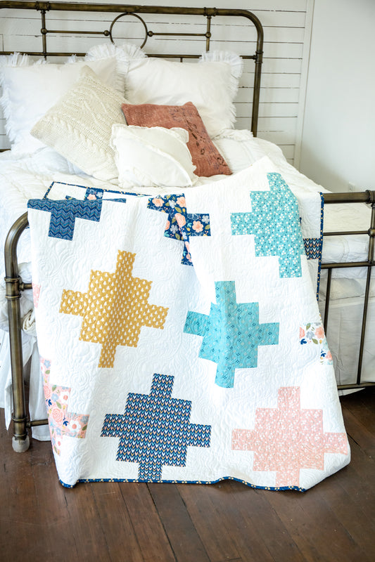 PATTERN (PDF): Azure Skies Quilt Pattern (Immediate Download)