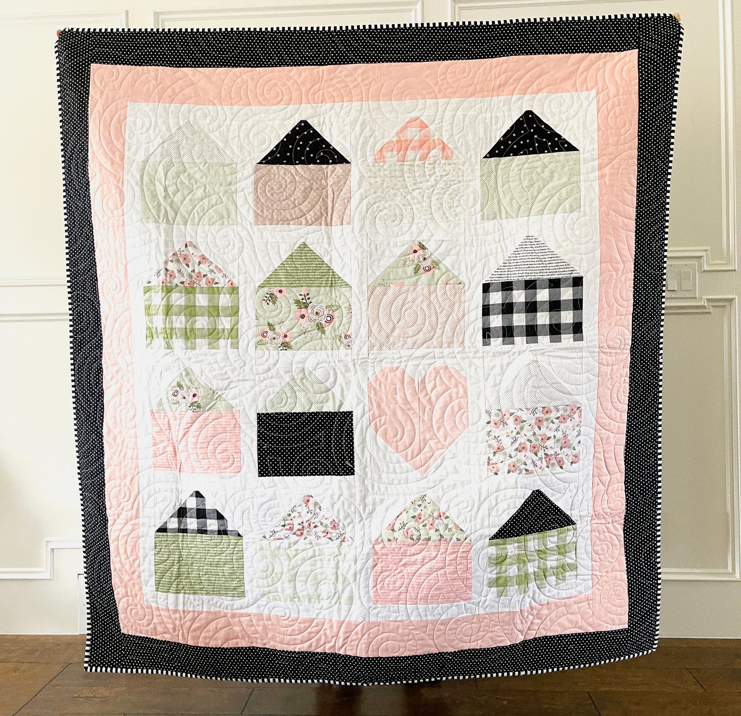 PATTERN (PDF): Home is Where the Heart Is Quilt PDF Pattern (Immediate Download)