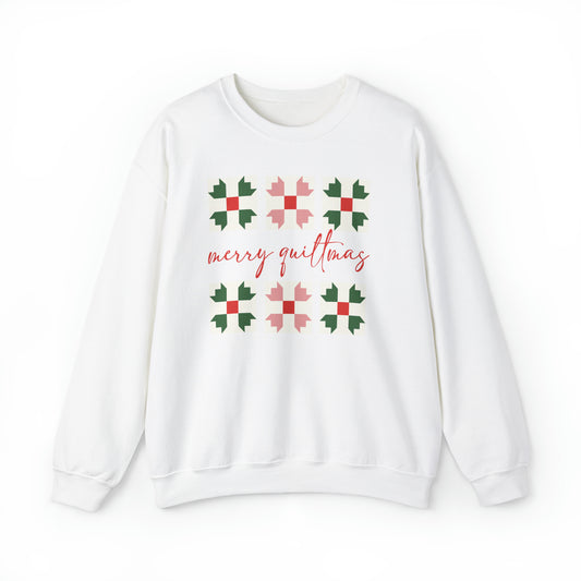 merry quiltmas crewneck sweatshirt