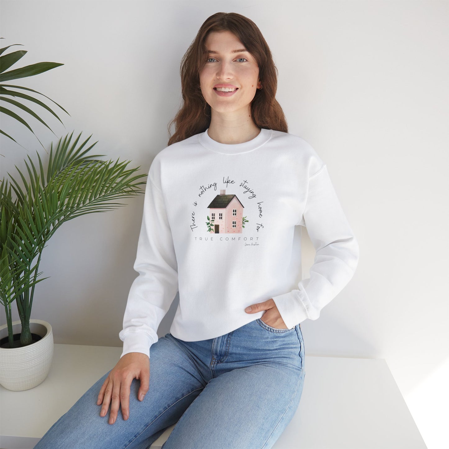 Sweatshirt:  Jane Austen "Staying Home" Crewneck Sweatshirt
