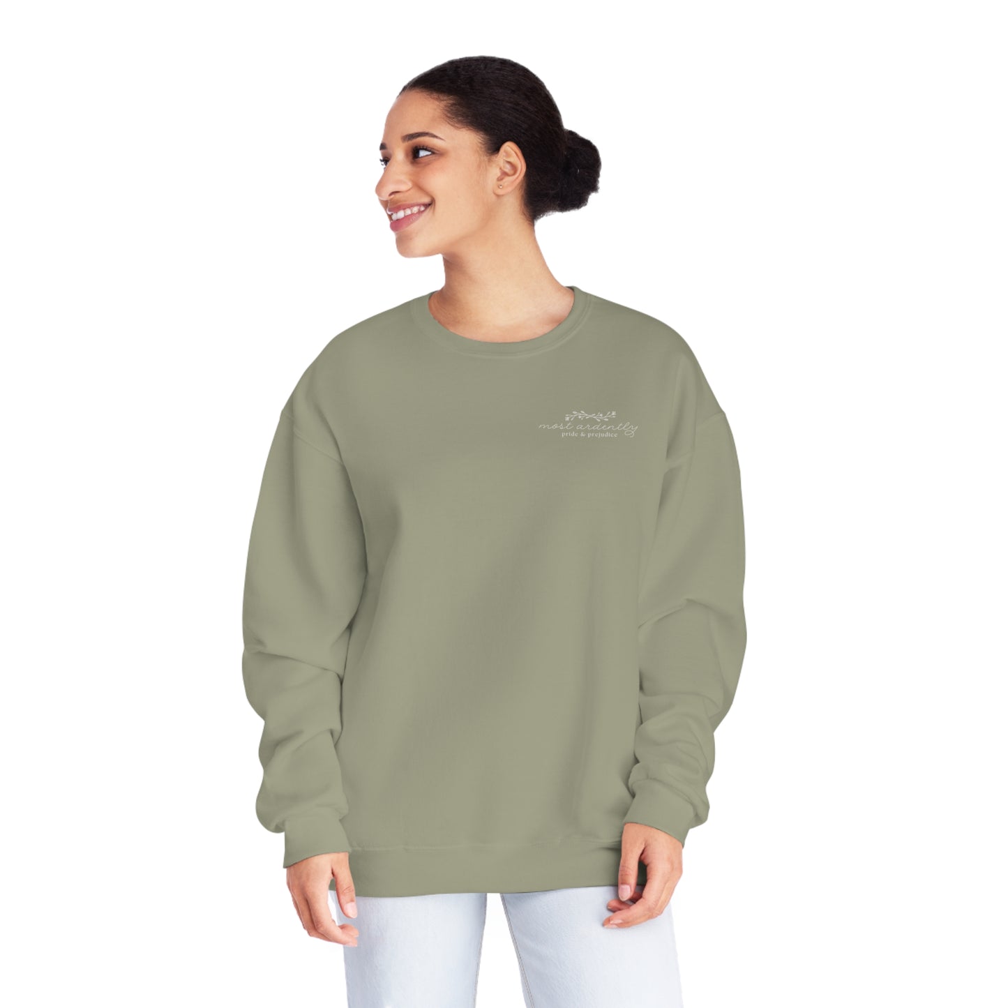 Sweatshirt:  Jane Austen "most ardently" Crewneck Sweatshirt