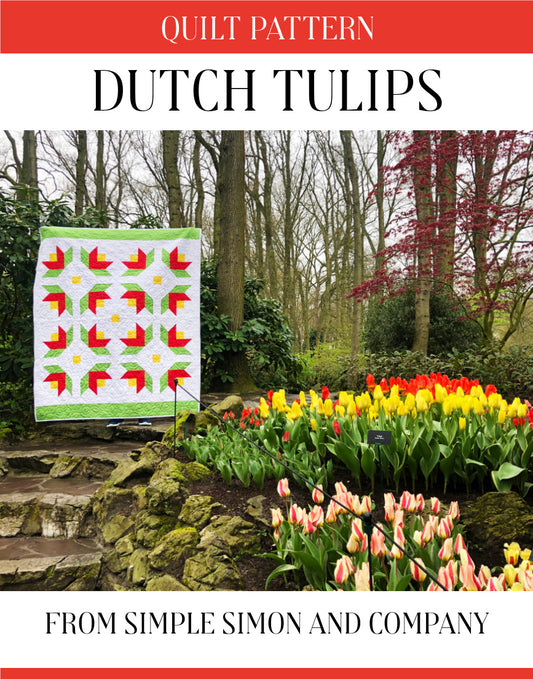 PATTERN (PDF):  Dutch Tulips PDF Quilt Pattern