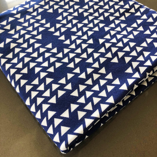 FABRIC: (Knit) 2 Yards By Popular Demand Triangles in Navy