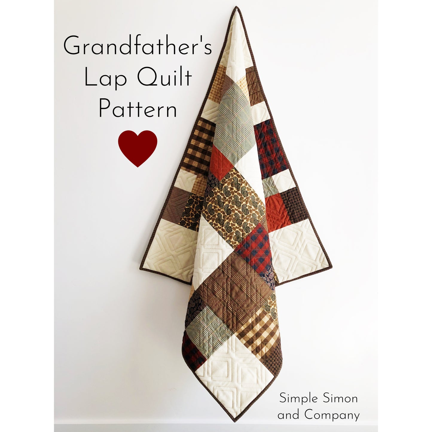 PATTERN (PDF): Grandfather's Lap Quilt PDF Pattern