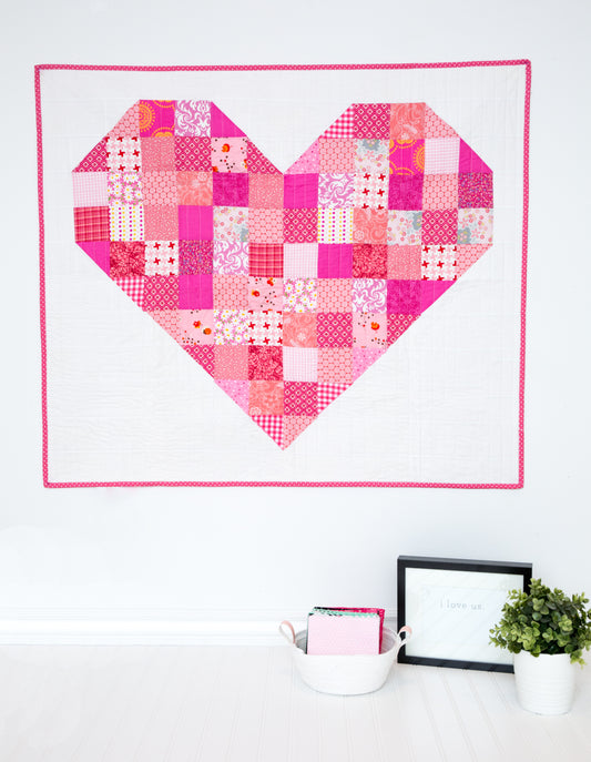 PATTERN (PDF): The Heart Throw Quilt (Immediate Download)