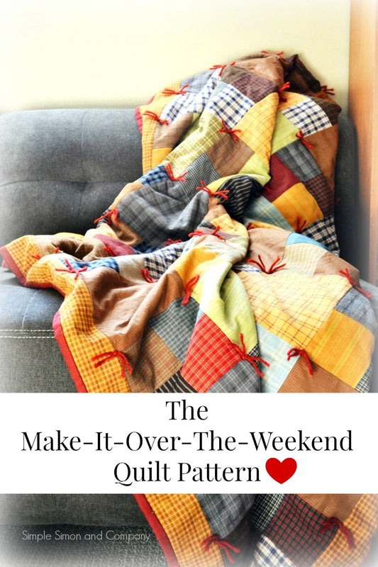 PATTERN (PDF):  The Make-It-Over-The-Weekend Quilt Pattern (Immediate Download)