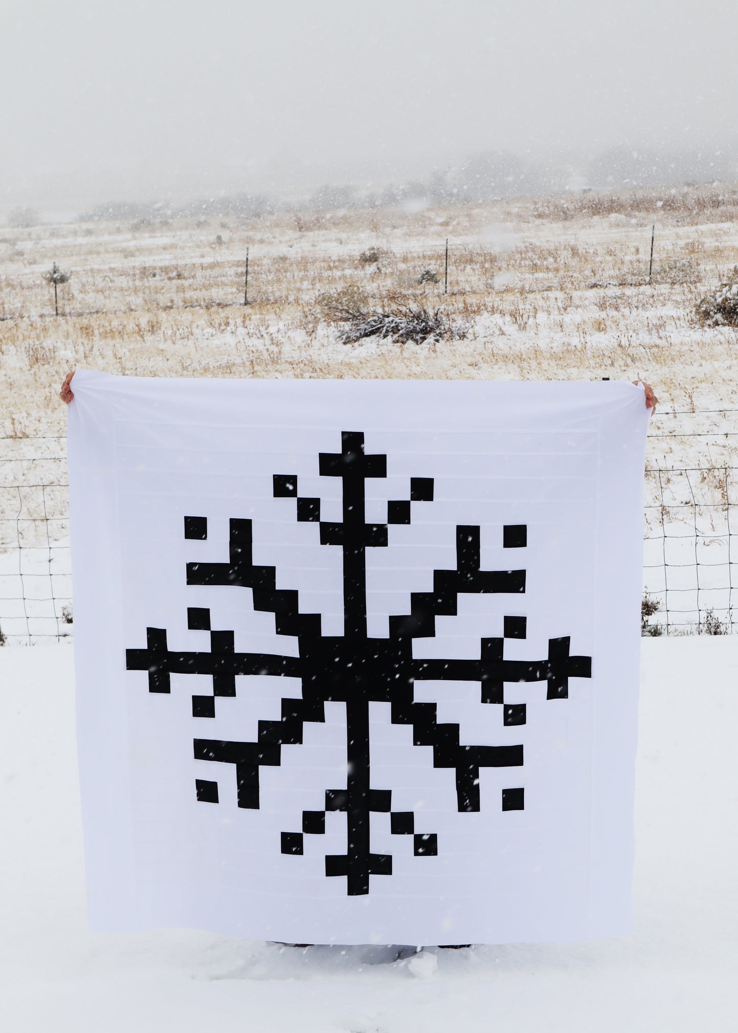 PATTERN (PDF): Scandinavian Snowflake Quilt Pattern (Immediate Download)