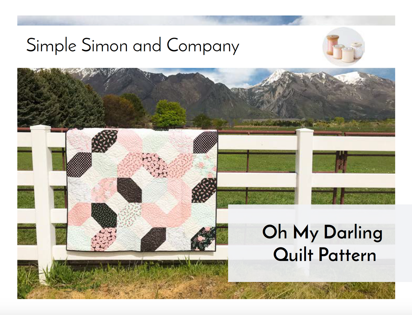 PATTERN (PDF): Oh My Darling Quilt Pattern (Immediate Download)