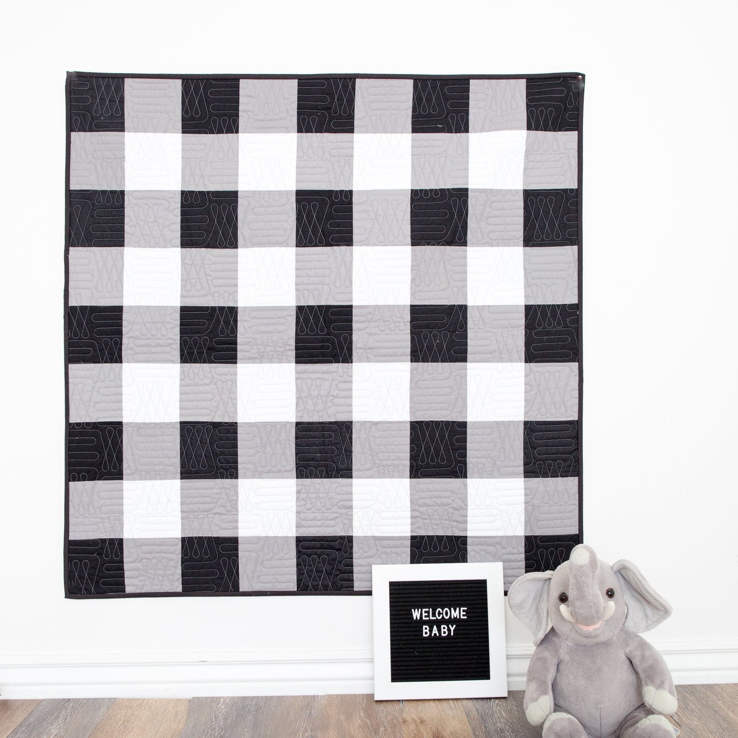 PATTERN (PDF): Giant Gingham Quilt Pattern, Two Sizes (Immediate Download)