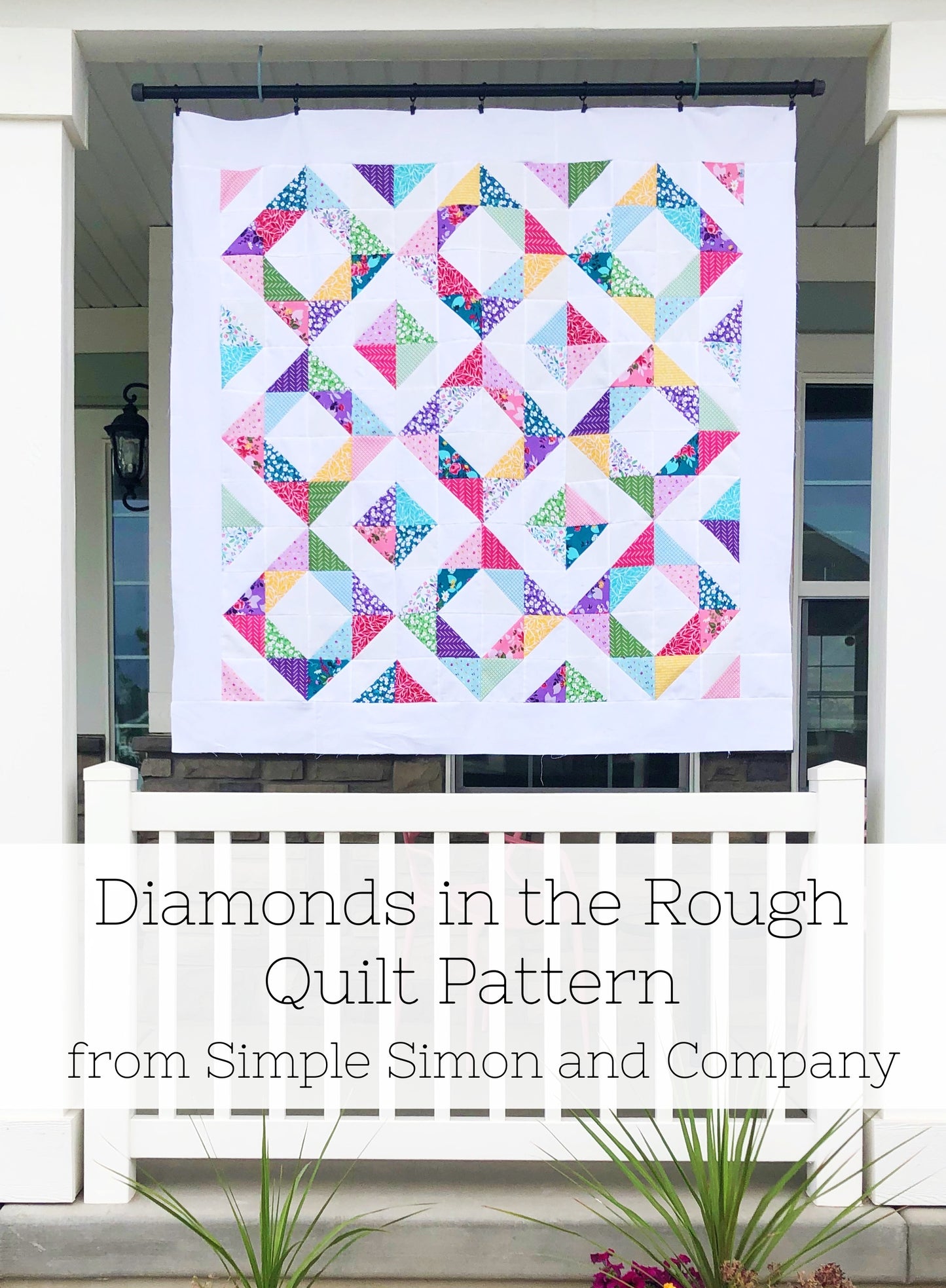 PATTERN (PDF):  Diamonds in the Rough PDF Quilt Pattern (Immediate Download)