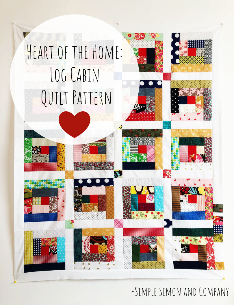 PATTERN (PDF): The Heart of the Home: Log Cabin Quilt Pattern