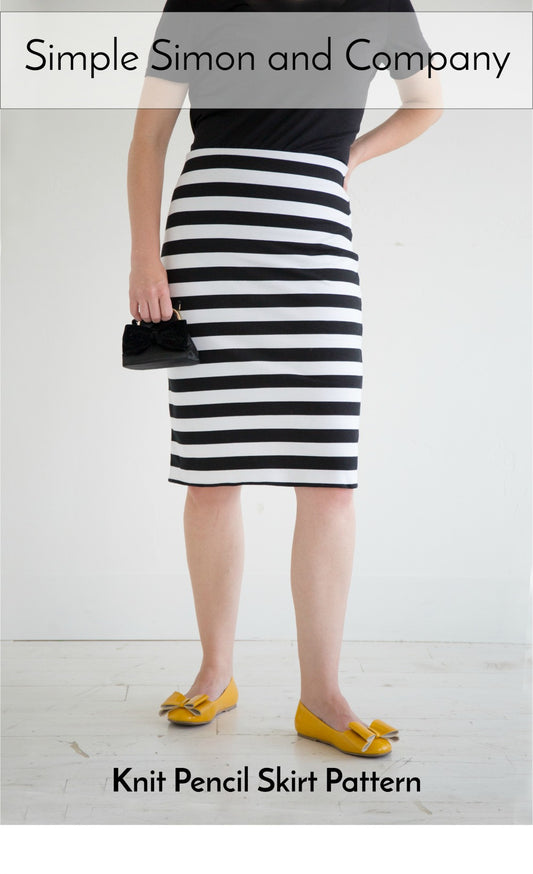 PATTERN (Paper): Knit Pencil Skirt
